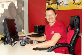 Wolfgang im Büro
